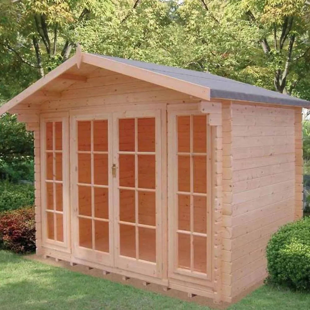 Shires Epping 28 mm Log Cabin 12 x 10 Feet in Light Tan