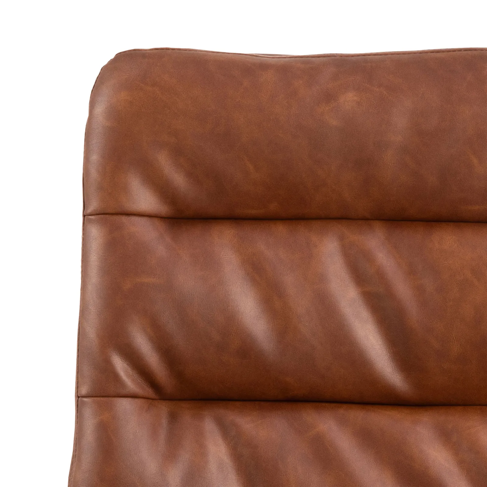 Furniture To Go Dean Brandy PU Swivel Dining Chair Set of 2 in Brown 4