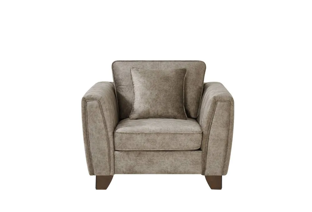 Comfy Living Ltd Faux Suede Sofa 3 Seater 2 Seater Arm Chair In Mink in Taupe 4