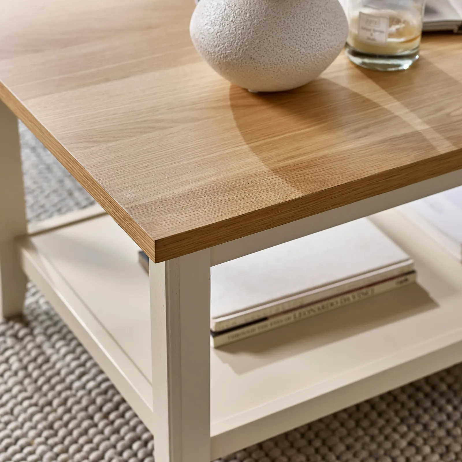 FurnitureboxUK Eden Rectangular Solid Wood Coffee Table in Light Oak 4