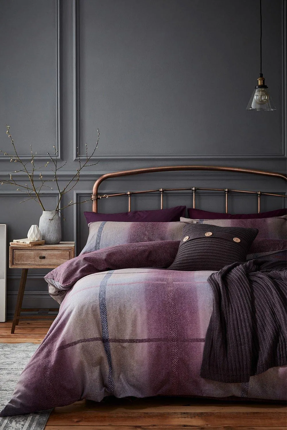 Brushed Berwick Tweed Double Duvet Set