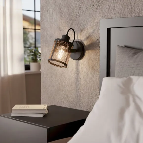 EGLO Dellow Industrial Adjustable Wall Ceiling Spotlight