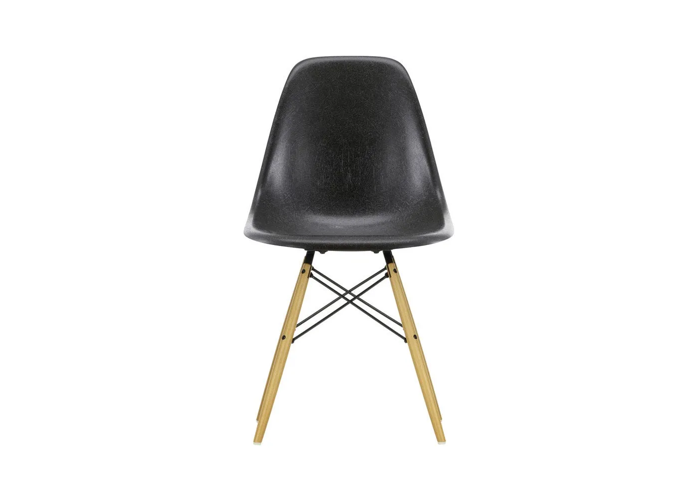 Vitra Eames Fibreglass Chair DSW Eames Elephant Hide Grey 02 Golden Maple Base 05 Glides