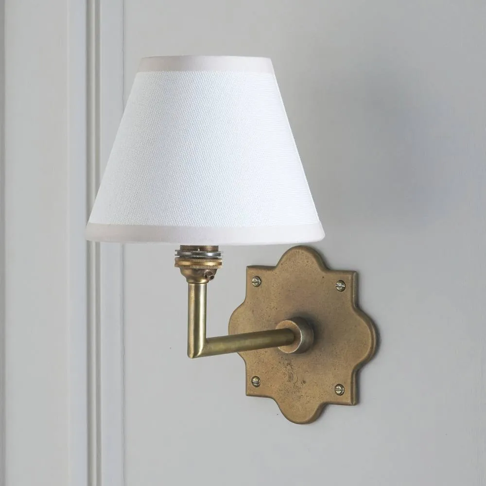 Netlighting Anvil Angle & Ivy 16cm Wall Lamp Antique Brass Vintage White in Gold 5