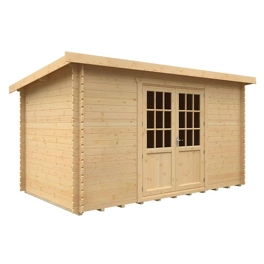 Buttercup Farm 14x8 The Kingsley 28mm Cabin - L415 x W235 x H232.8 cm in Natural