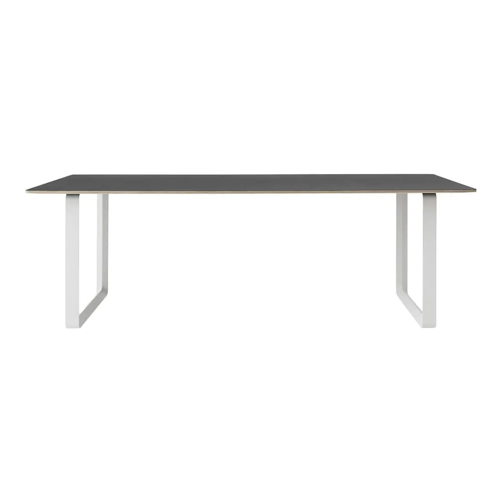 Muuto 70/70 Table 225 x 90cm in Black with White Legs 2