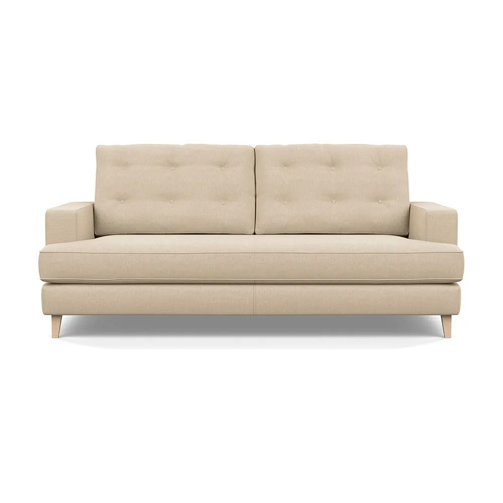 Heal's Mistral 3 Seater Sofa Brushed Cotton Oat Natural Feet 1