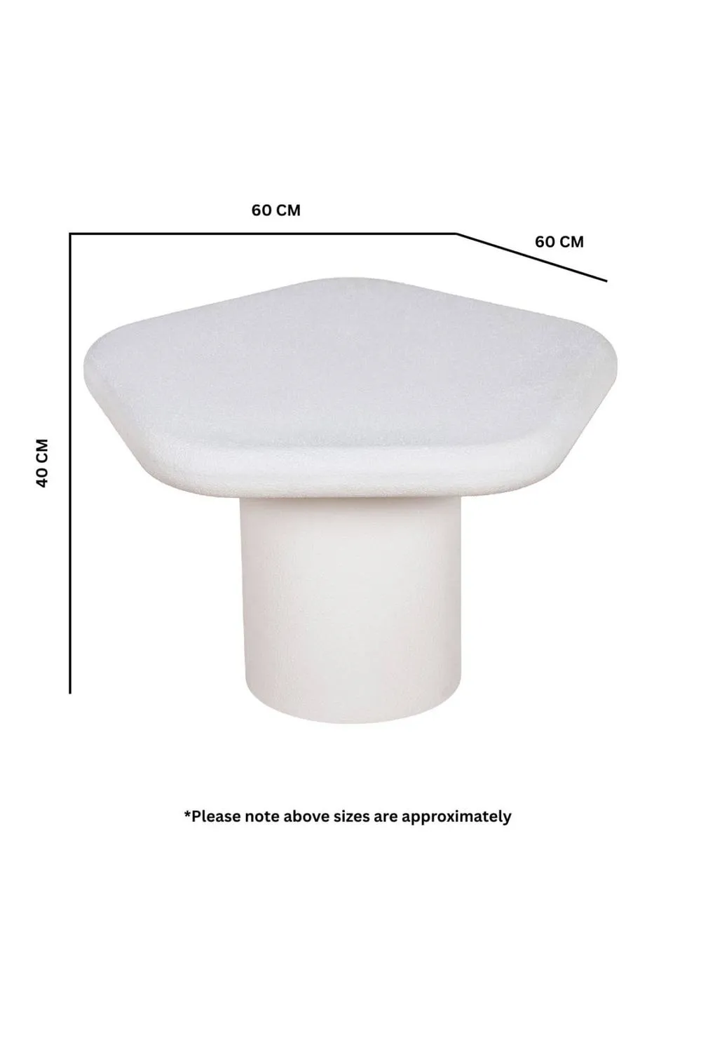 IH Design GEO Pentagon Shape Low Coffee Table in White 5