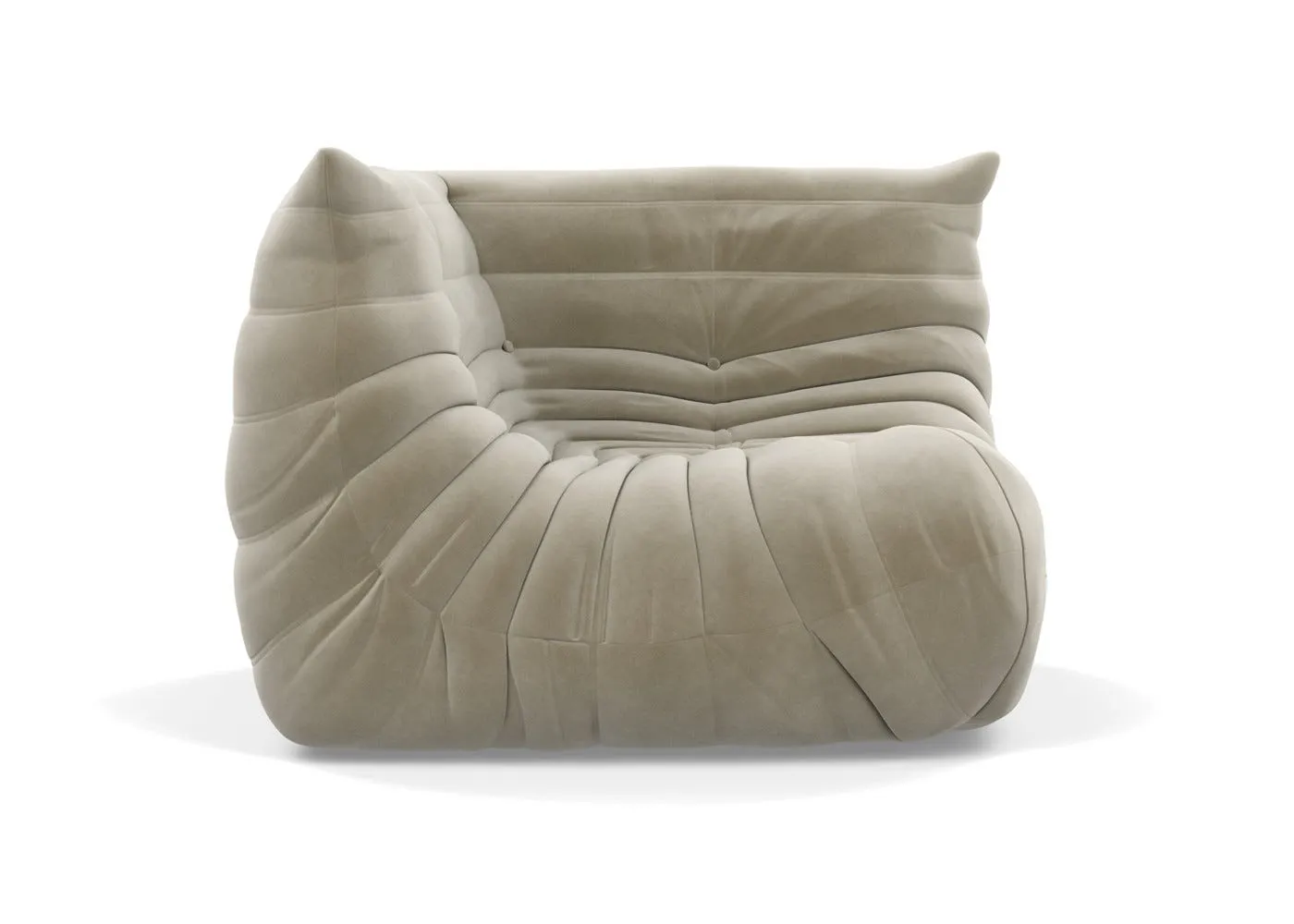 Ligne Roset Togo Corner Seat Alcantara Sea Sand 1