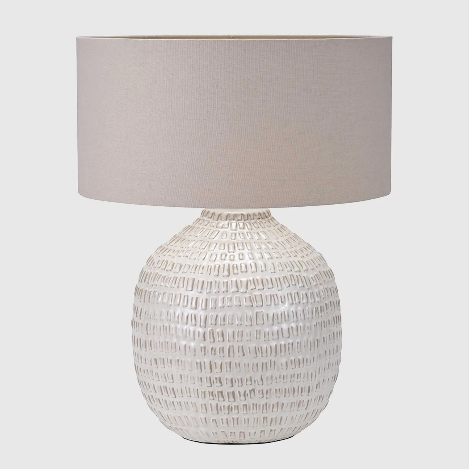Textured Ceramic Table Lamp, Neutral | Barker & Stonehouse