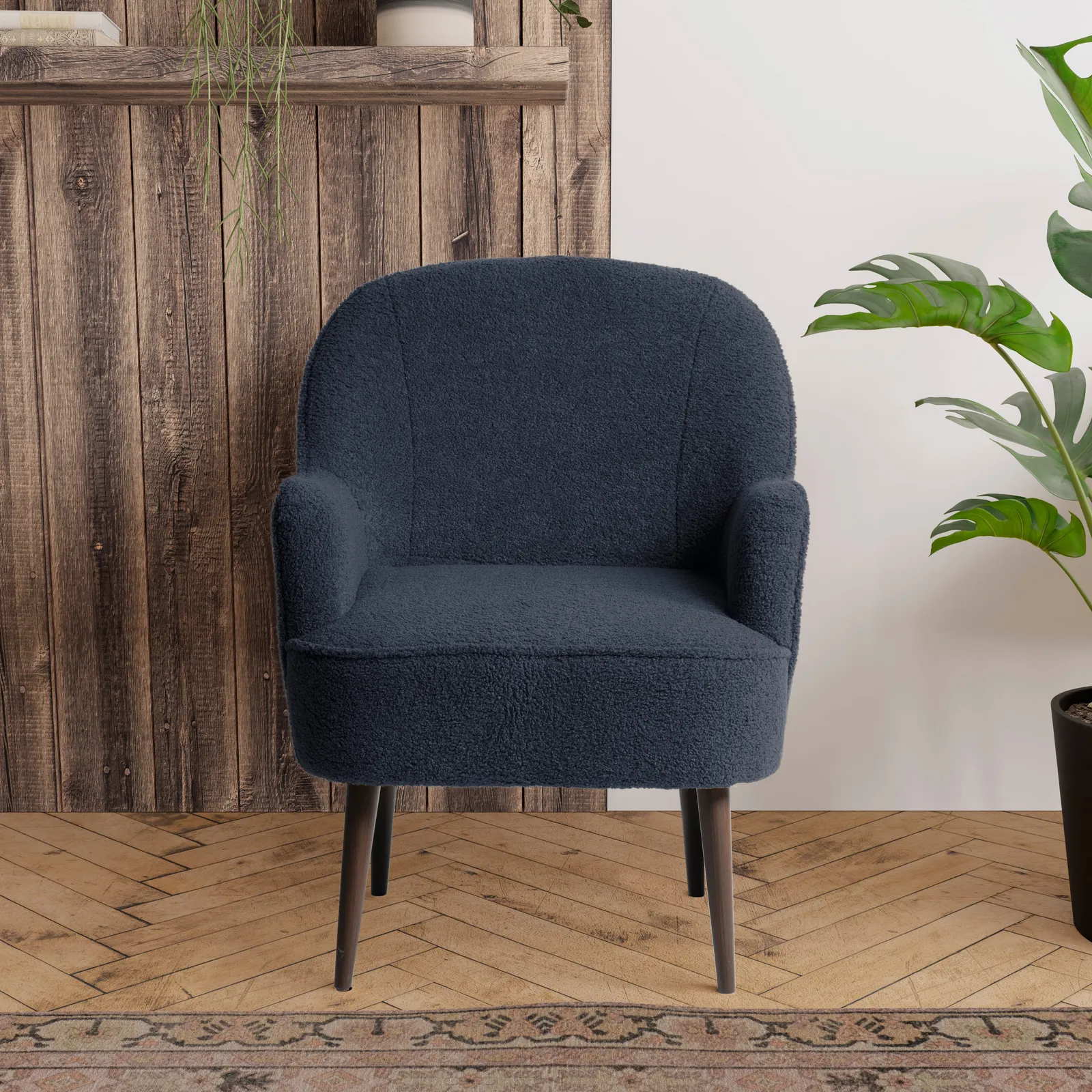 Bailey Sherpa Accent Chair Navy