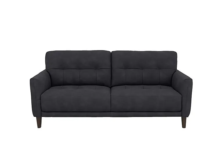 Uno Fabric 3 Seater Sofa - Charcoal