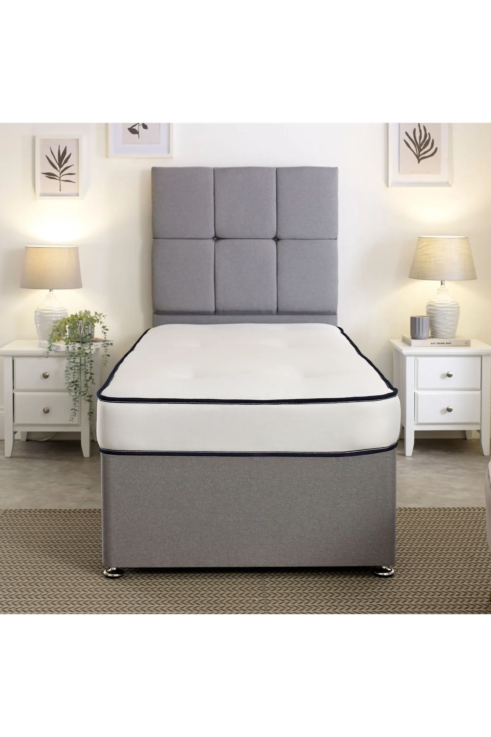 eXtreme Comfort Ltd Damask EasyClean Double Life Dual Sided Tufted Foam Free Mattress in White 3