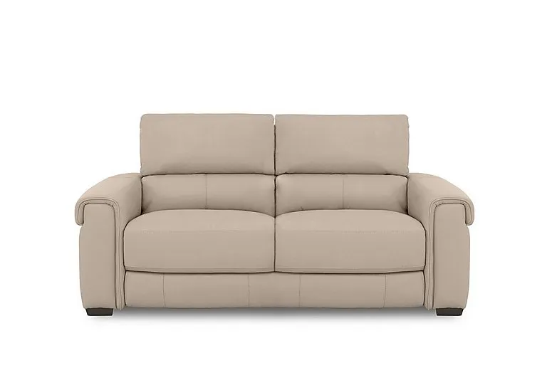 Nixon Leather 3 Seater Sofa - BV Pebble