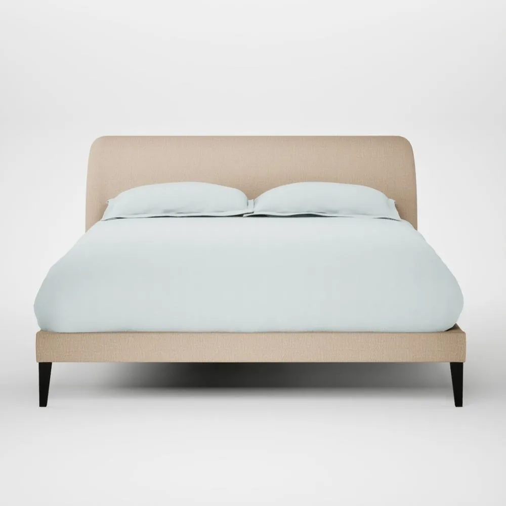 Heal's Wallis Bed King Smart Cotton Linen Rice Black Feet 1