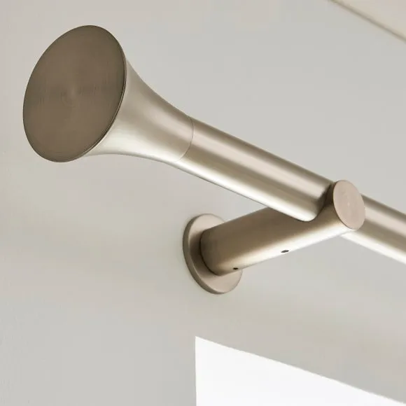 Flush Trumpet Fixed Metal Curtain Pole 3