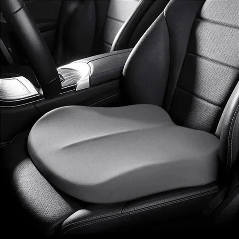 Kelvenix Grey Adult Portable Car Booster Seat, Soft Driving Seat Cushion
