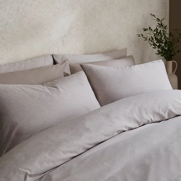 Chambray Microfibre Duvet Cover & Pillowcase Set 4