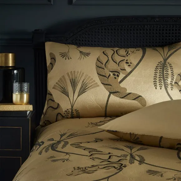 Paoletti Moondusk Gold Duvet Cover & Pillowcase Set 3