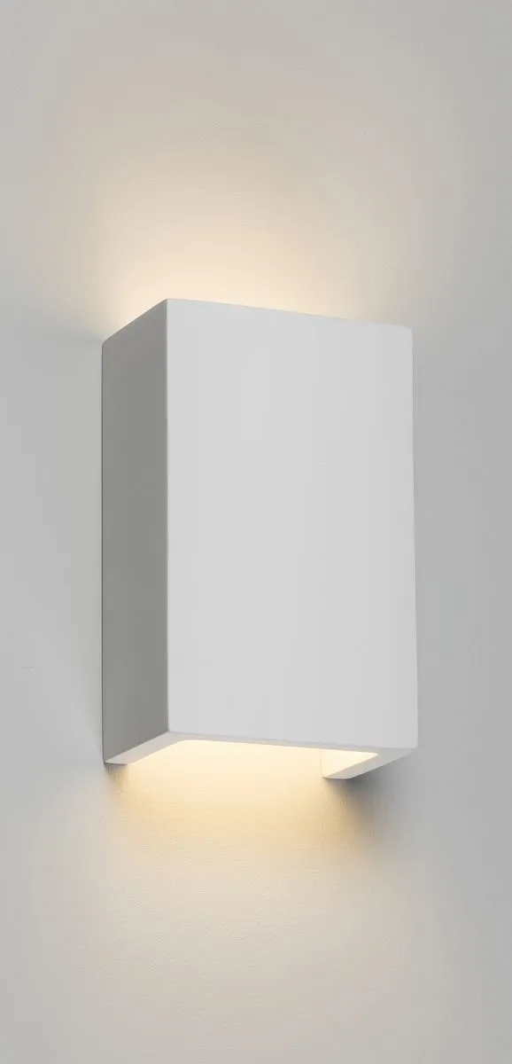 Netlighting G9 Cuboid Up & Down Plaster Wall Light 230V IP20 40W in White