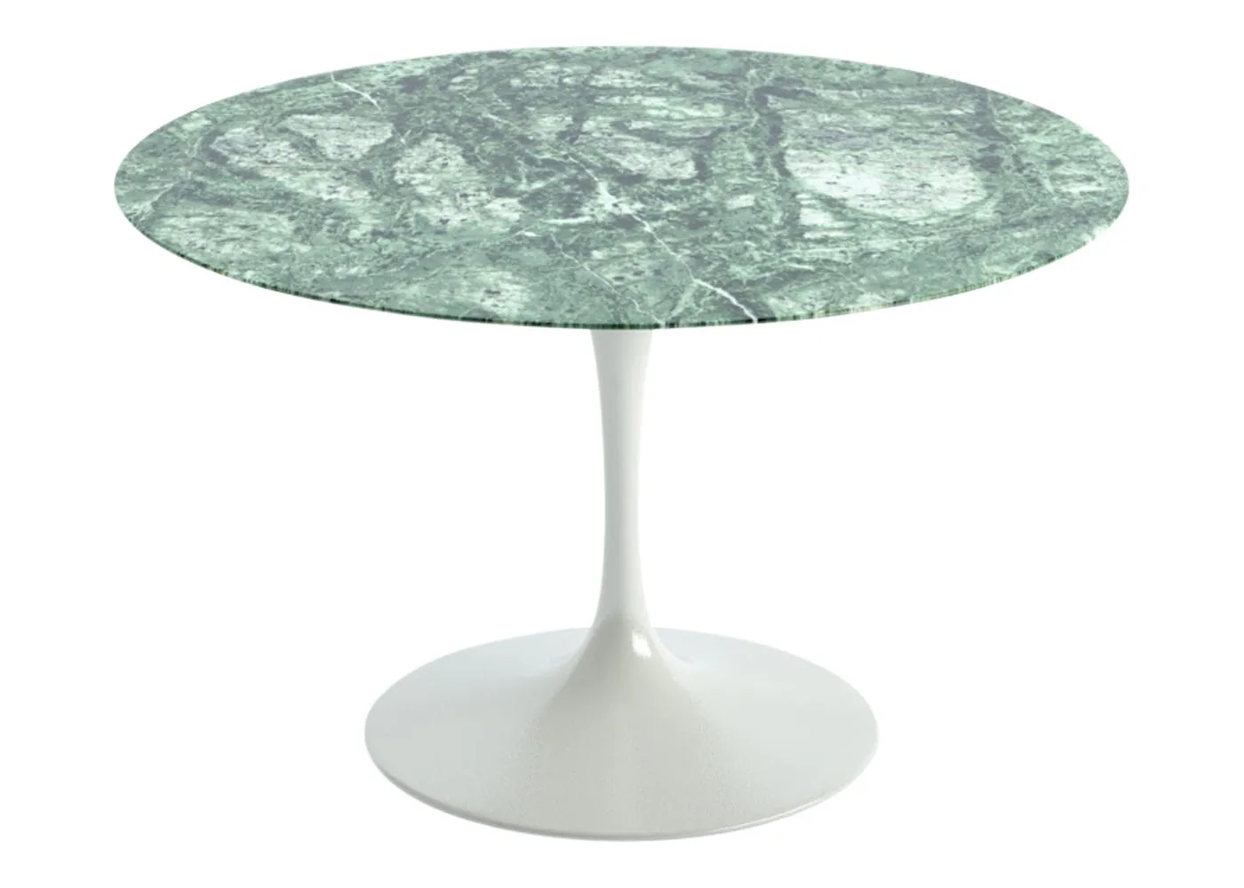 Knoll Saarinen Dining Table with White Base in Verdi Alpi 120cm 1