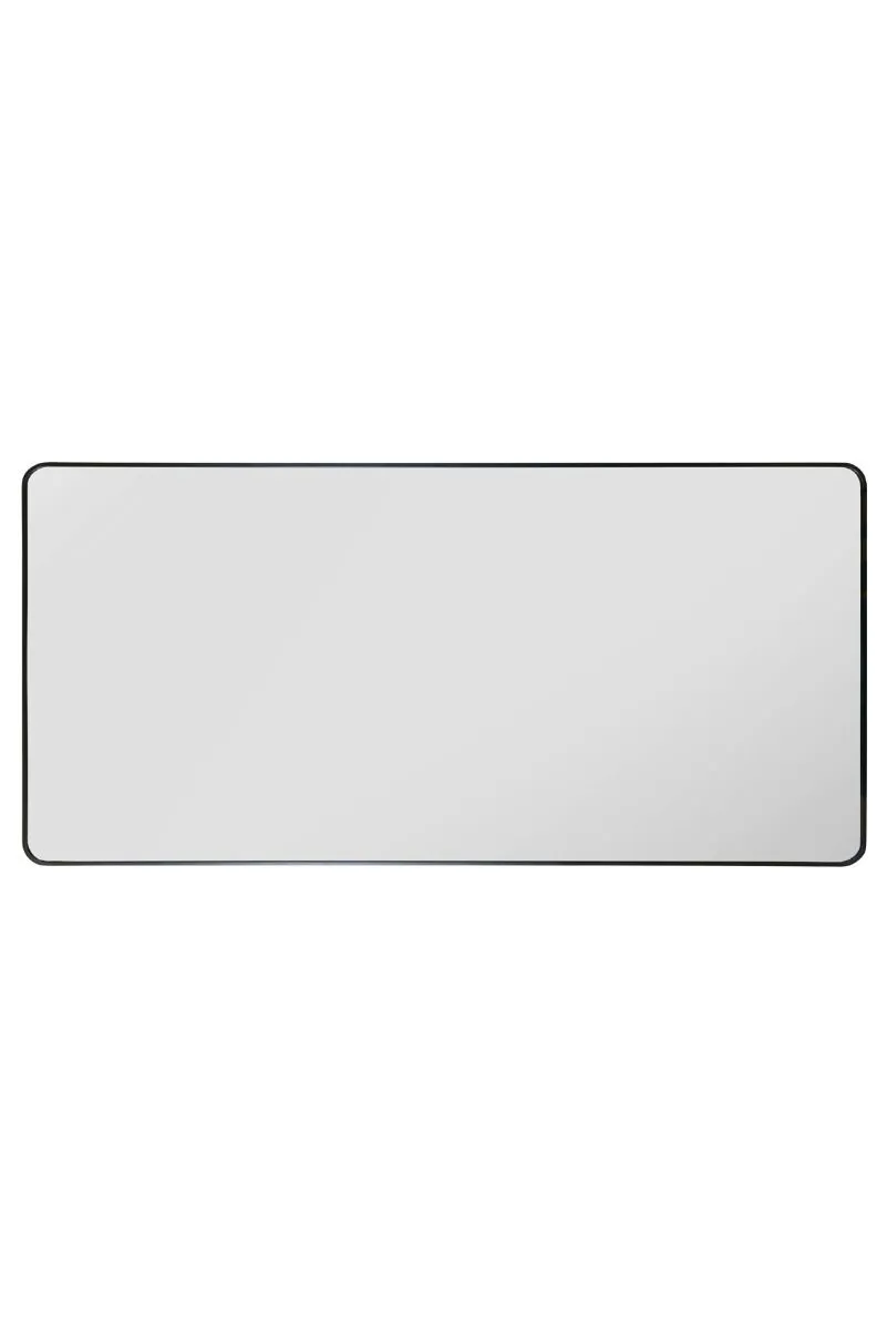 MirrorOutlet Black Aluminium curved Edge Wall Leaner Mirror 68"x33" (174X85CM) 4