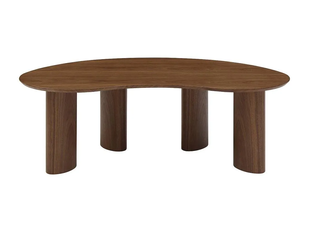Vente-unique Walnut Veneer Coffee Table - Dark Natural - CALYNOR 2