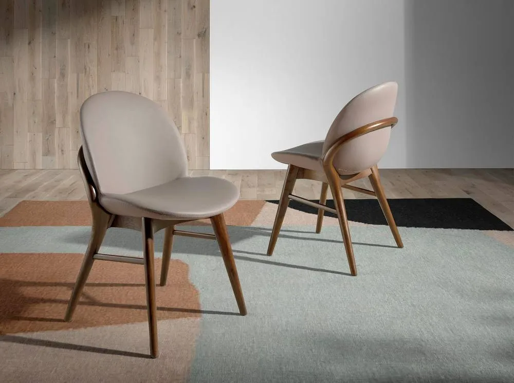 Angel Cerda Dark Mink Leatherette Dining Chair in Beige 3