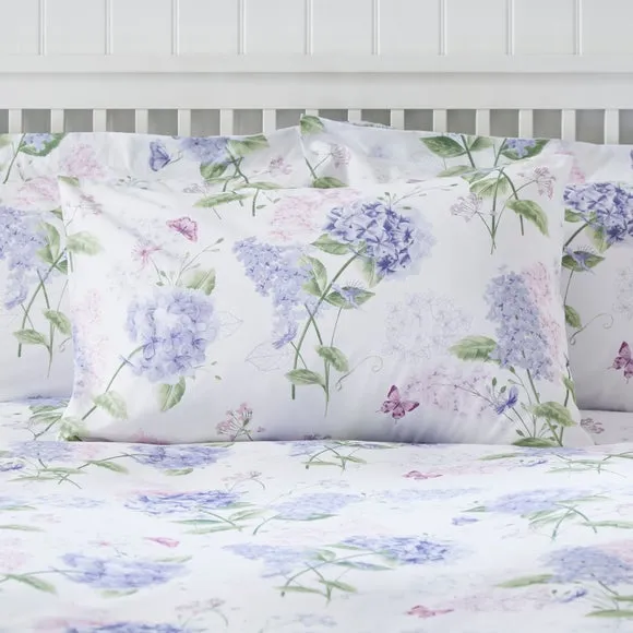Wild Hydrangea Lilac Duvet Cover and Pillowcase Set 2