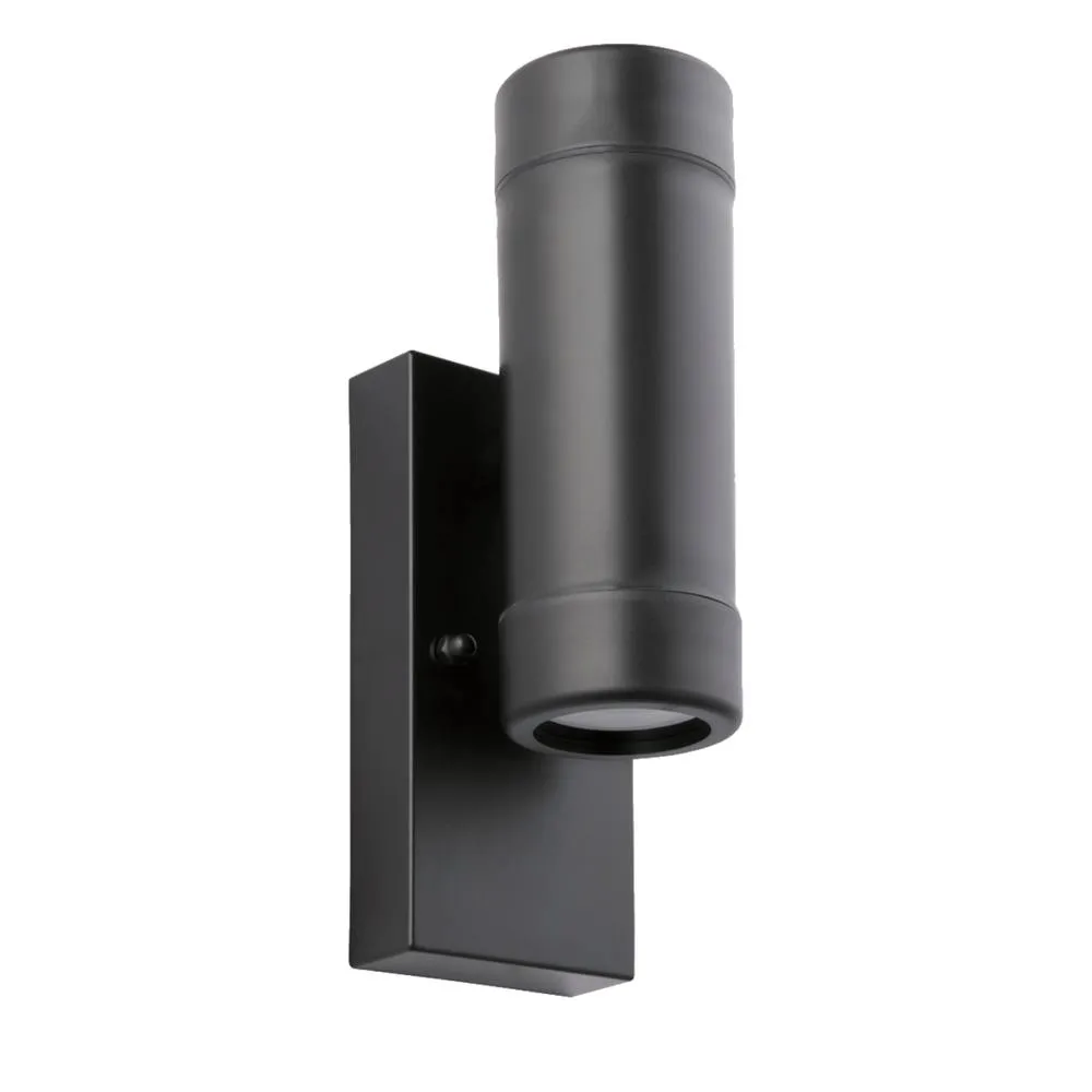 First Choice Lighting Set of 2 Gale - Polypropylene Coastal Dusk Dawn Wall Lights in Black 2