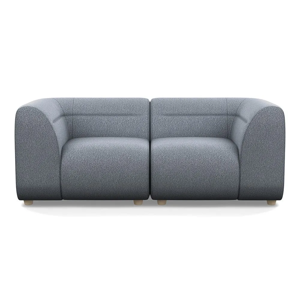 Heal's Lilli 2 Seater Sofa Chunky Boucle Steel Natural Beech Feet 1