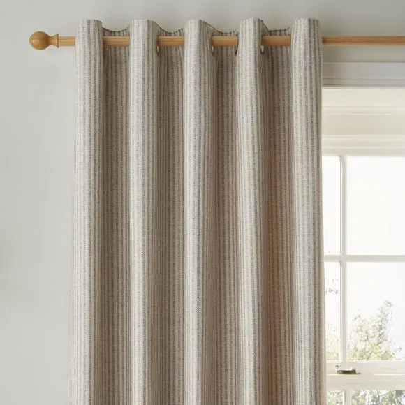 Churchgate Herringbone Stripe Eyelet Curtains 1