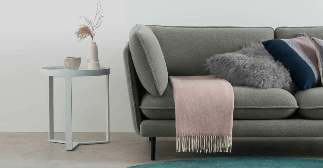 Burley Wool Throw 125 x 170cm, Dusky Pink