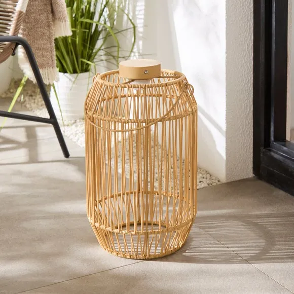 Weaved Rechargeable Touch Dimmable Outdoor Lantern 1