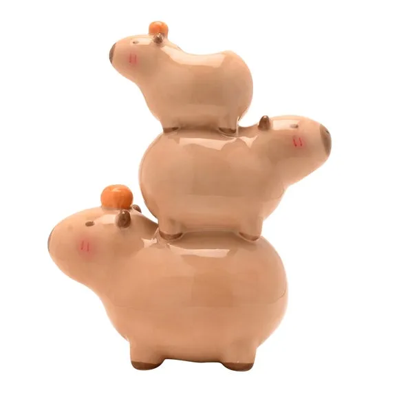 The Feel Good Club Capybara Stack Ceramic Vase 6