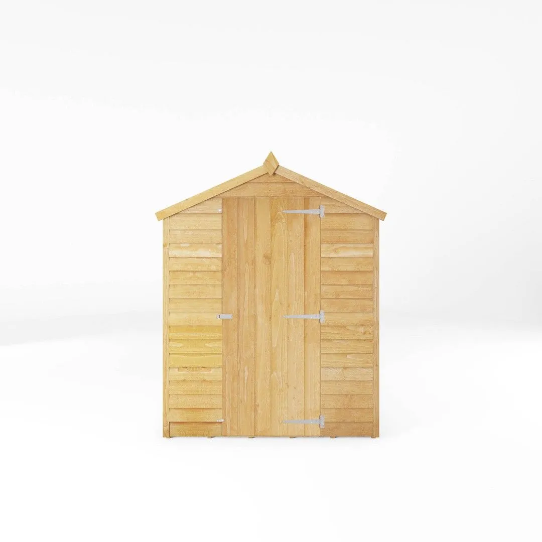 Mercia 7 x 5 Feet Overlap Apex Shed - L215 x W160.3 x H191.9 cm - Brown 4