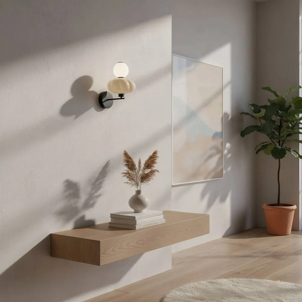 Netlighting Tordi Globe Wall Lights Beige Matt White 3000K Warm White 4