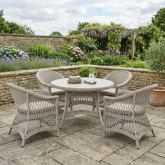 Norfolk Leisure Cotswold 4 Seat Round Dining Set