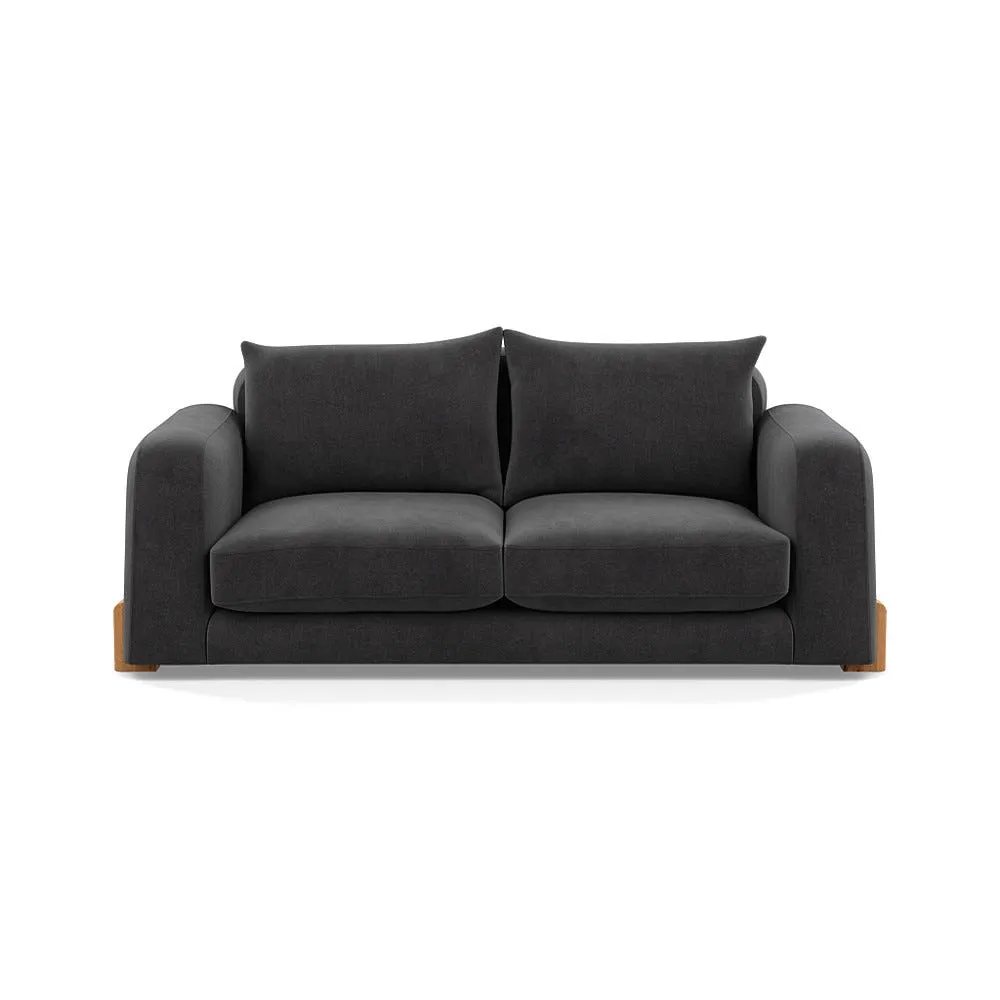 Heal's Nuvola 3 Seater Sofa Smart Luxe Velvet Nickel Natural Oak Feet 1