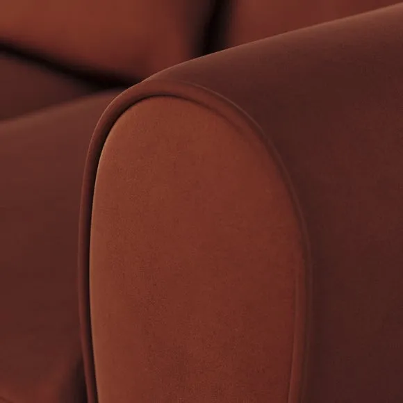 Blake Curved Arm Opulent Velvet Corner Chaise Sofa 5