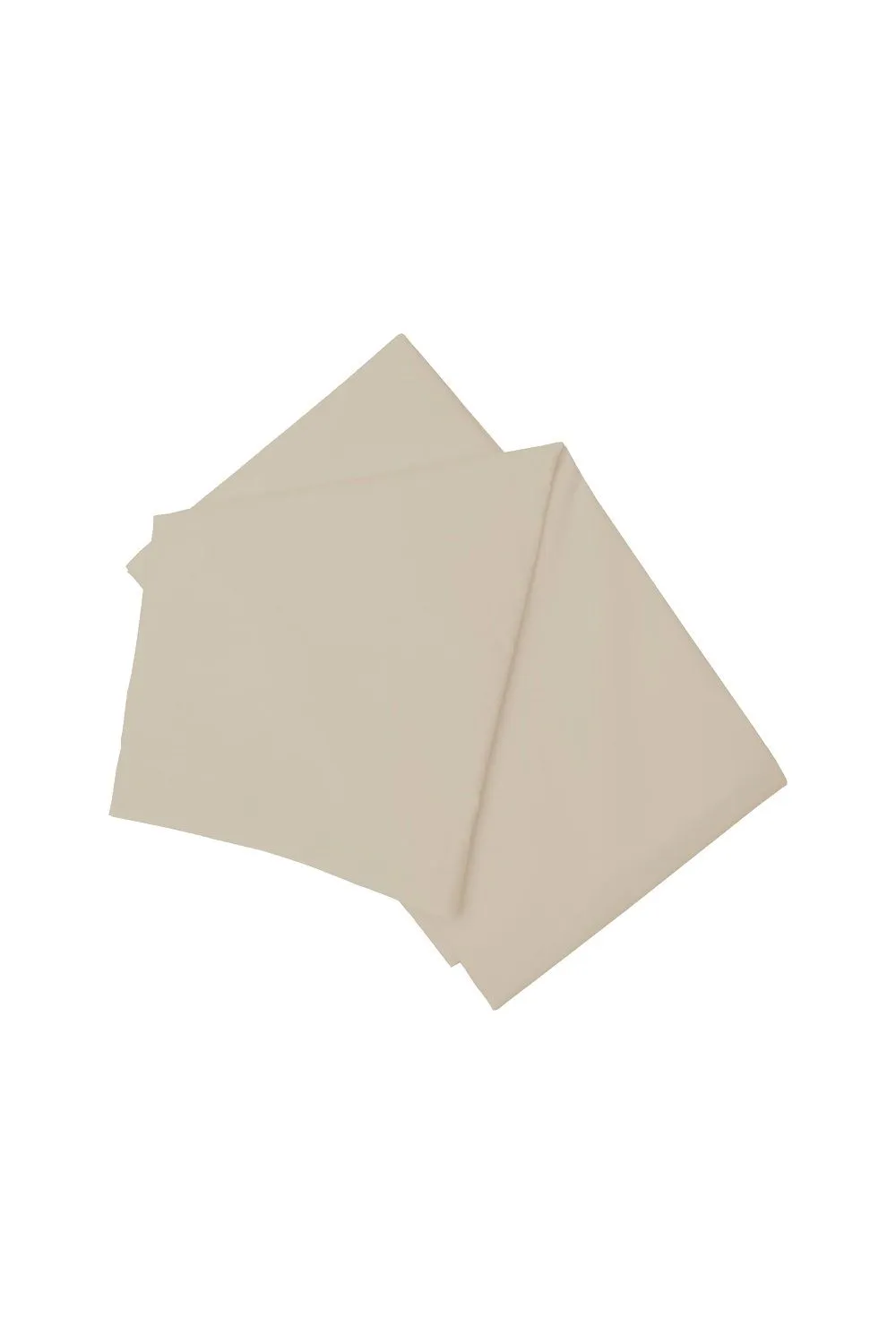 Belledorm Easy Care 200 Thread Count Cotton Polyester Percale Flat Sheet in Beige