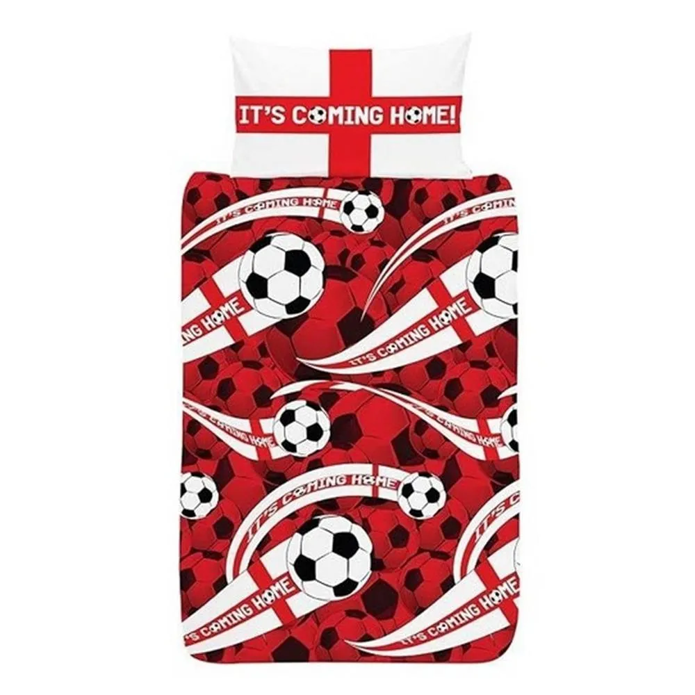 England Football Its Coming Home Reversible Duvet Set in Red