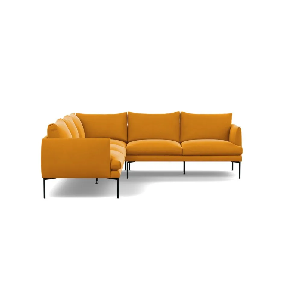 Heal's Matera Large Corner Sofa Nobilis Velvet Mustard 1
