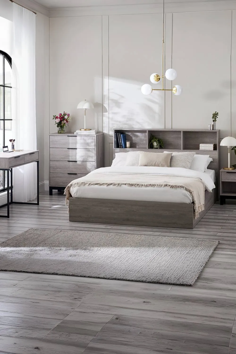 Julian Bowen Bali 4 Drawer Chest in Light Grey 3