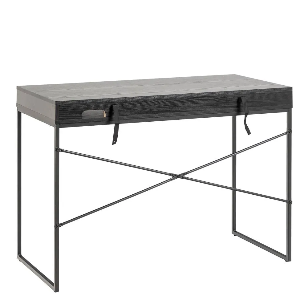 Furniture To Go Seaford 1 Drawer Office Desk in Ash Black 3