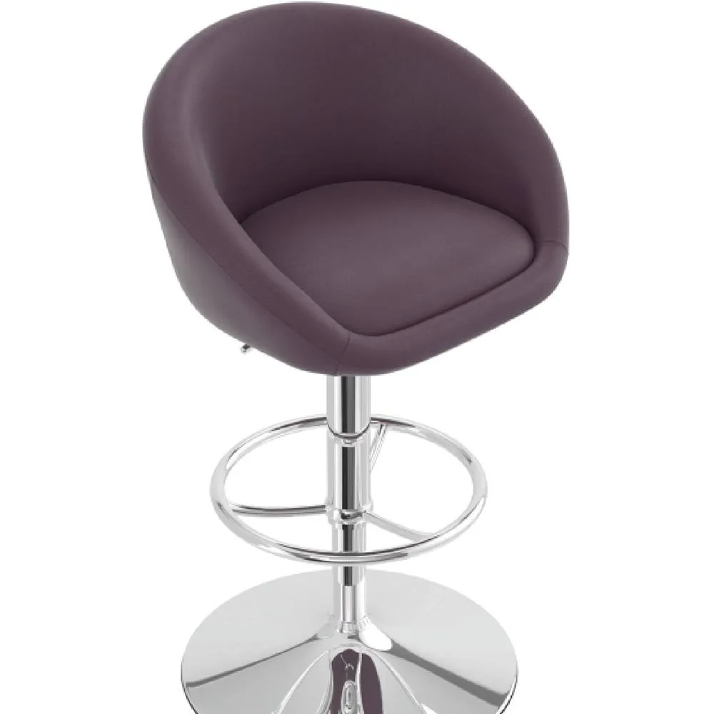 netfurniture Tuscany Purple Kitchen Breakfast Bar Stool Padded Seat Height Adjustable 6