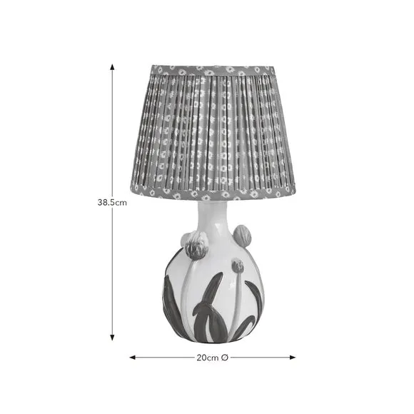 Ceramic Floral Frilled Table Lamp 6