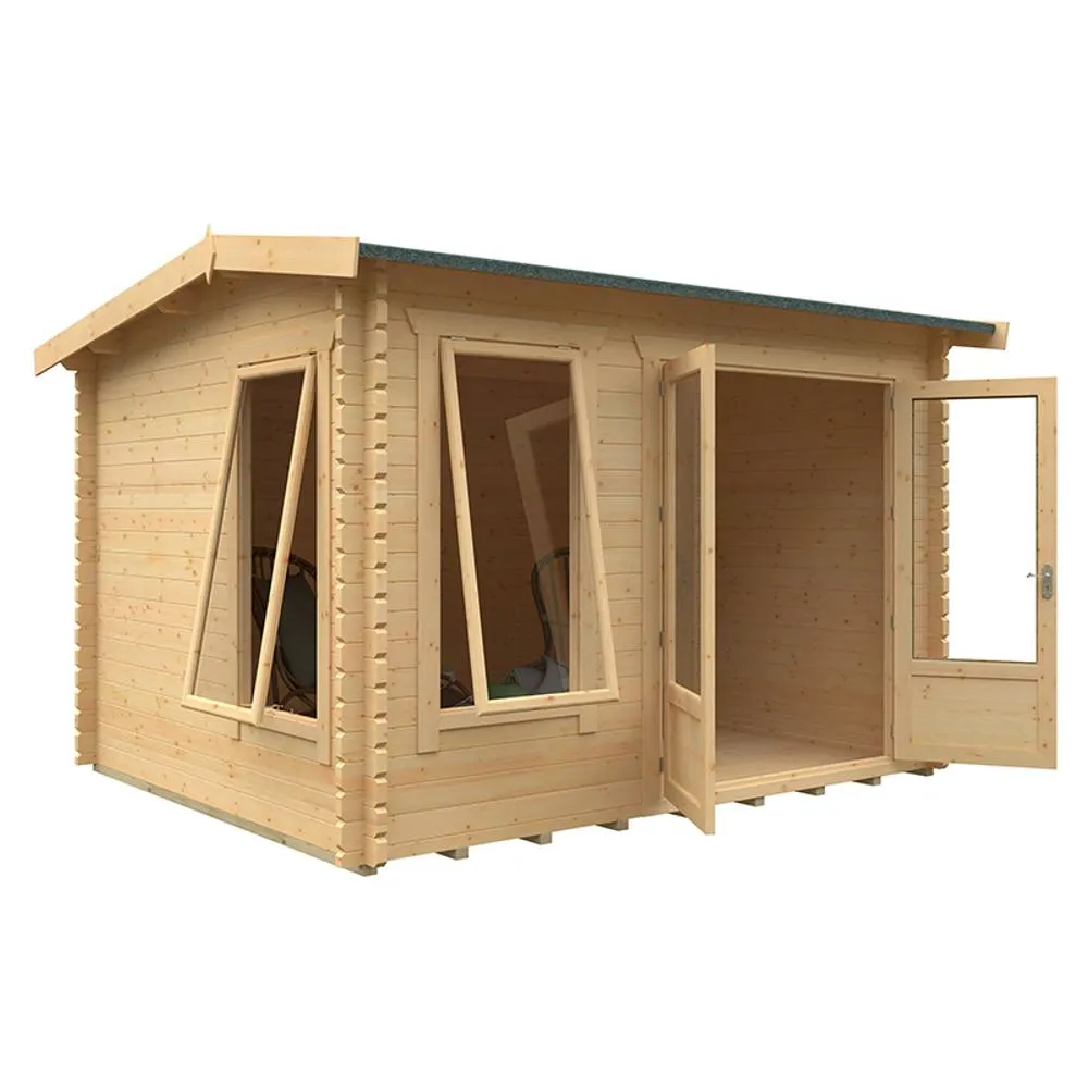 Buttercup Farm 12x10w The Longleat Plus 44mm Cabin - L355 x W295 x H247 cm in Natural 2