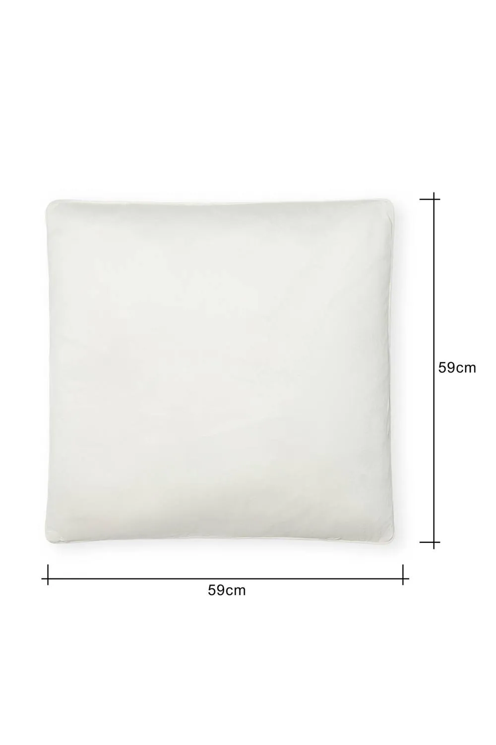 BHS Large Velour Piped Cushion in Ecru 3