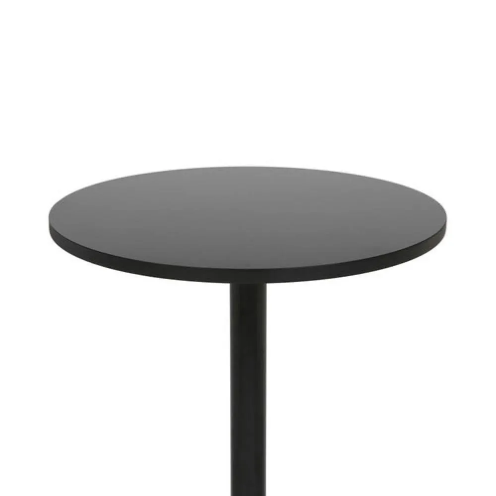 netfurniture Metropolitan Poseur Matt Black Table Round Black Wood 6